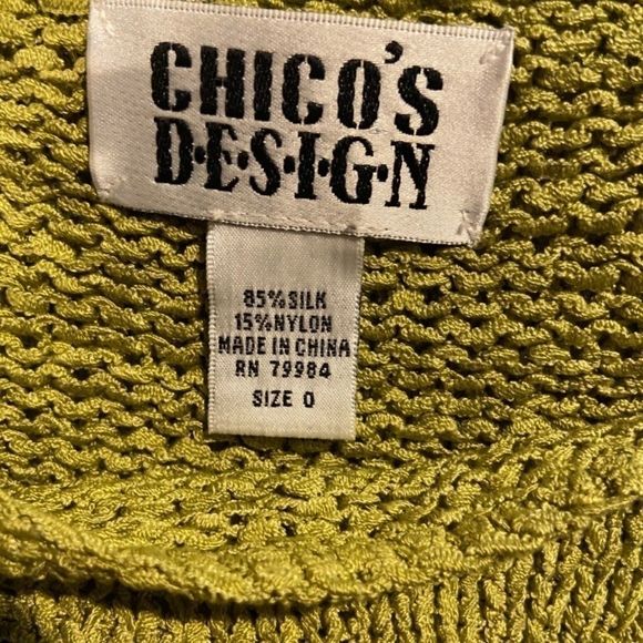 Chicos Silk Blend Knit Sleeveless Boho Summer Top S - Picture 6 of 10